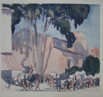 ブラングィン,フランク 南仏のカオール村